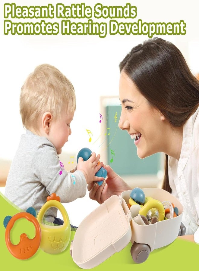 BeFunky Baby Rattle Toys 0-6 Months, Teething Toys 3-6 Months, Infant Rattles Teethers 6 Pieces Set with Case for Newborn Babies 0-12 Months Boys and Girls - Image 3